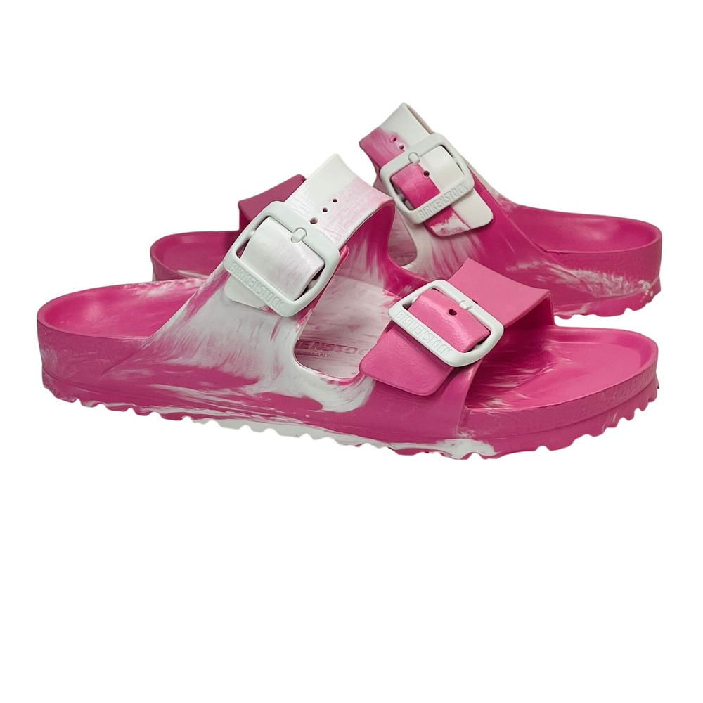 Birkenstock Arizona EVA Sandal Womens Size 38 7 Candy Pink Marbled 1027705 Slide